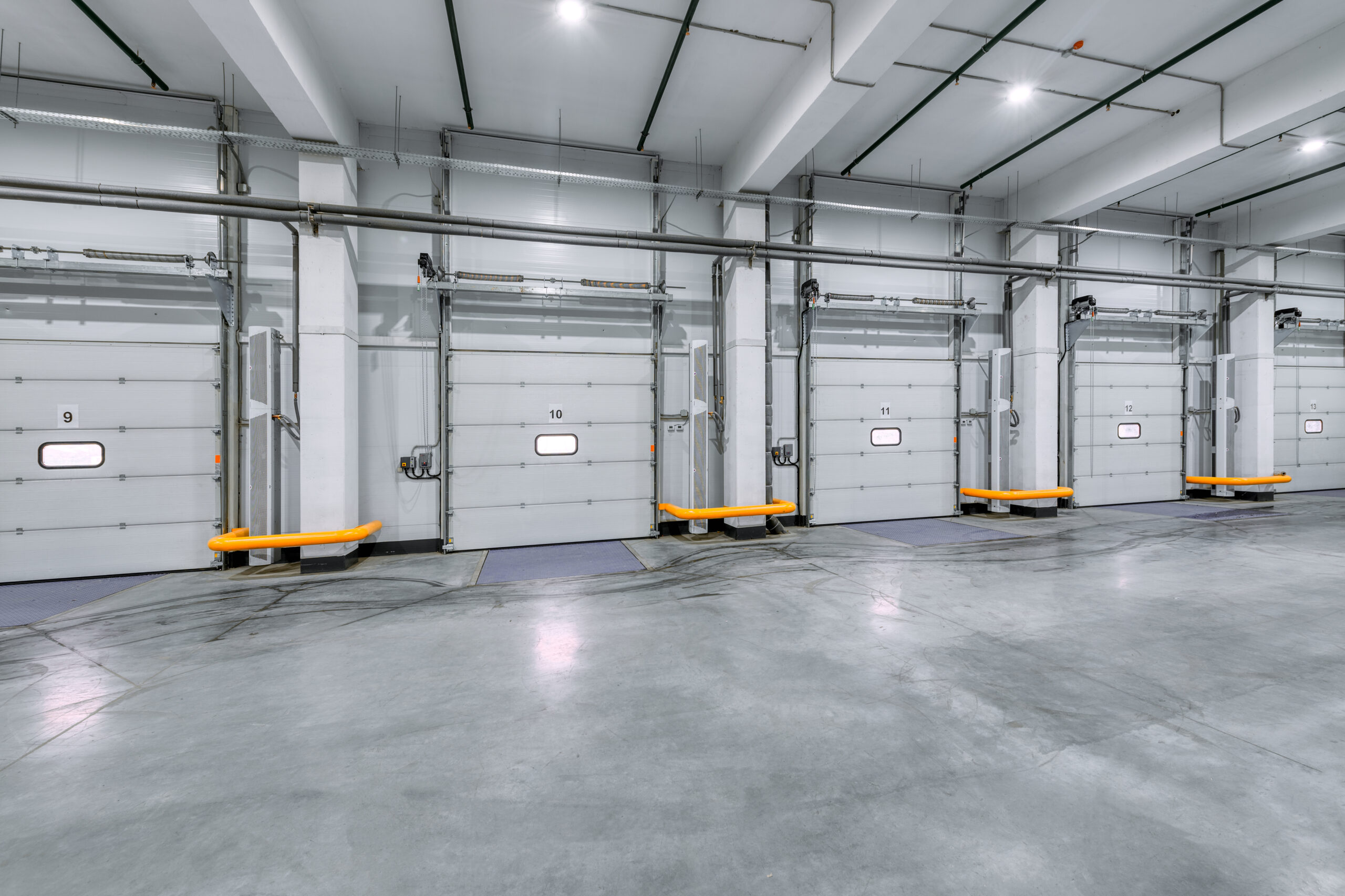 an enclosed loading dock/warehouse